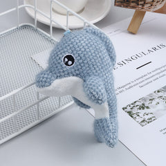 Dolphin Plush Pendant Doll School Bag Couple Key Chain Cartoon Doll