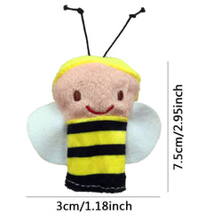 5pcs Cartoon Insect Finger Dolls Bees Butterflies Ladybugs Caterpillars