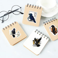 69pcs Funny Cartoon Waterproof Stickers: Fear Crow Bird Love Doodle Aesthetics