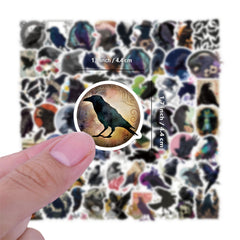 69pcs Funny Cartoon Waterproof Stickers: Fear Crow Bird Love Doodle Aesthetics