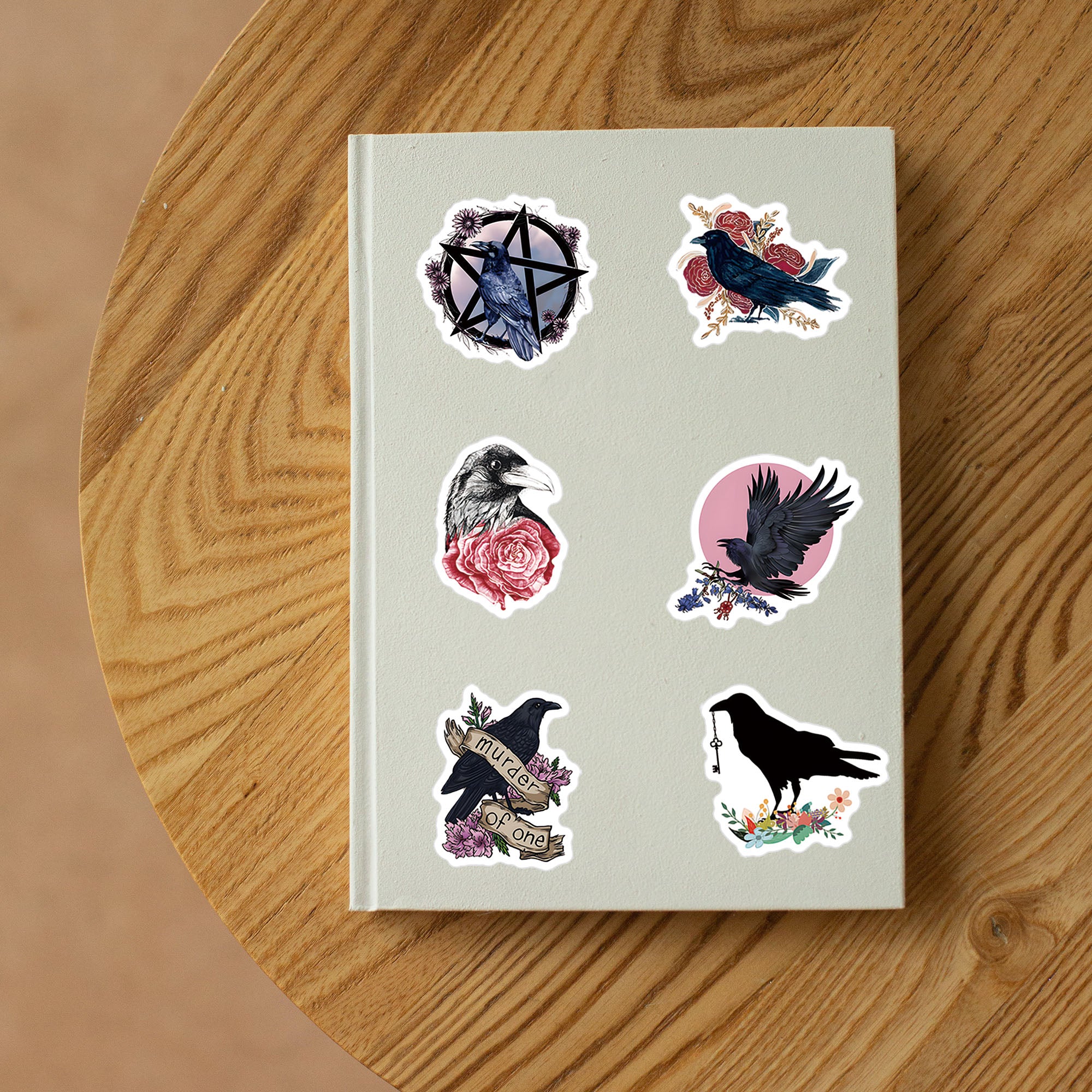69pcs Funny Cartoon Waterproof Stickers: Fear Crow Bird Love Doodle Aesthetics