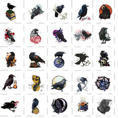 69pcs Funny Cartoon Waterproof Stickers: Fear Crow Bird Love Doodle Aesthetics
