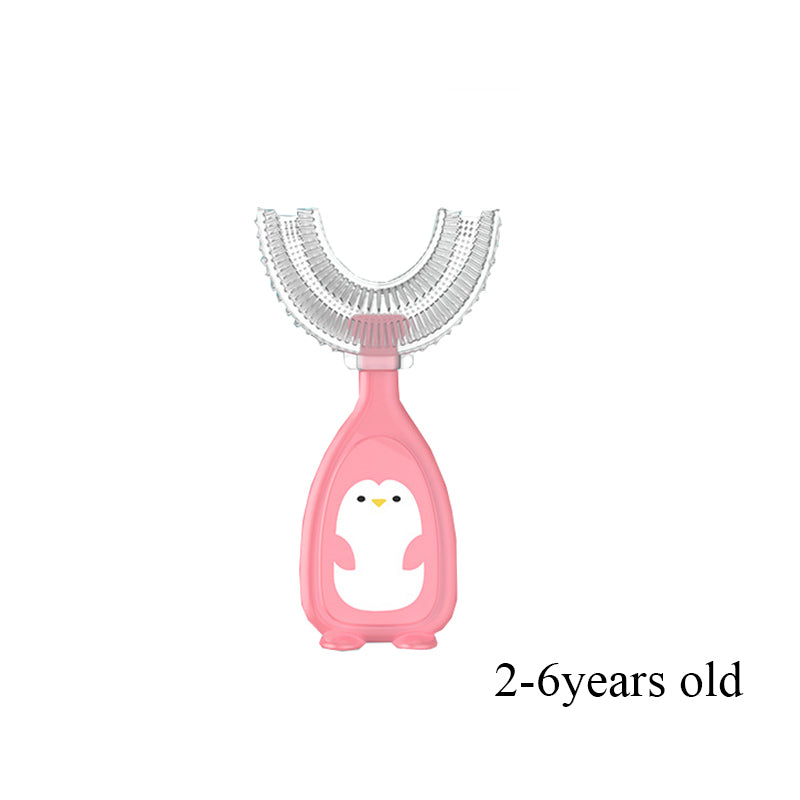 U-Shaped Silicone Toothbrush for Kids - Oral Cleaning Care
