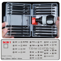 Ratchet Screwdriver Set with Slotted and Philips Heads