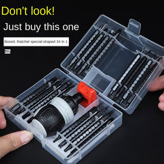 Ratchet Screwdriver Set with Slotted and Philips Heads