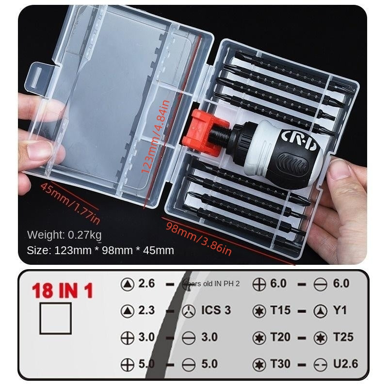Ratchet Screwdriver Set with Slotted and Philips Heads