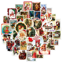 60pcs Christmas Retro Love Doodle Waterproof Stickers Pack for Adults Teen Girl