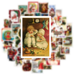 60pcs Christmas Retro Love Doodle Waterproof Stickers Pack for Adults Teen Girl