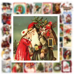 60pcs Christmas Retro Love Doodle Waterproof Stickers Pack for Adults Teen Girl
