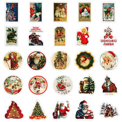60pcs Christmas Retro Love Doodle Waterproof Stickers Pack for Adults Teen Girl