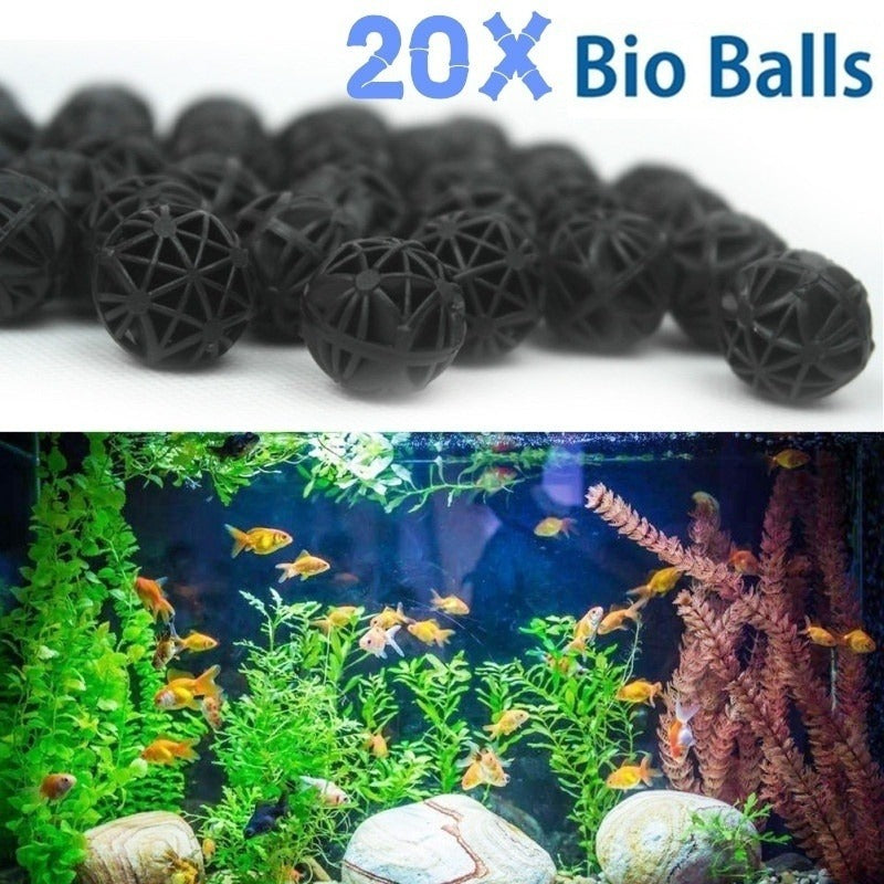 20Pcs Aquarium Pond Bio Balls 16mm Filter Media Fish Tank Water Material