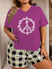 Floral Print V Neck Lounge Top