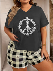 Floral Print V Neck Lounge Top
