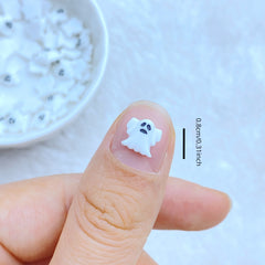 Resin Mini Ghost Series Flat Back Manicure Hair Bows Accessories - Pack of 20/50