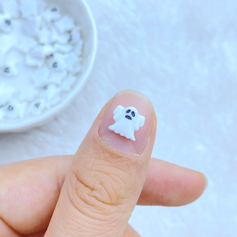 Resin Mini Ghost Series Flat Back Manicure Hair Bows Accessories - Pack of 20/50