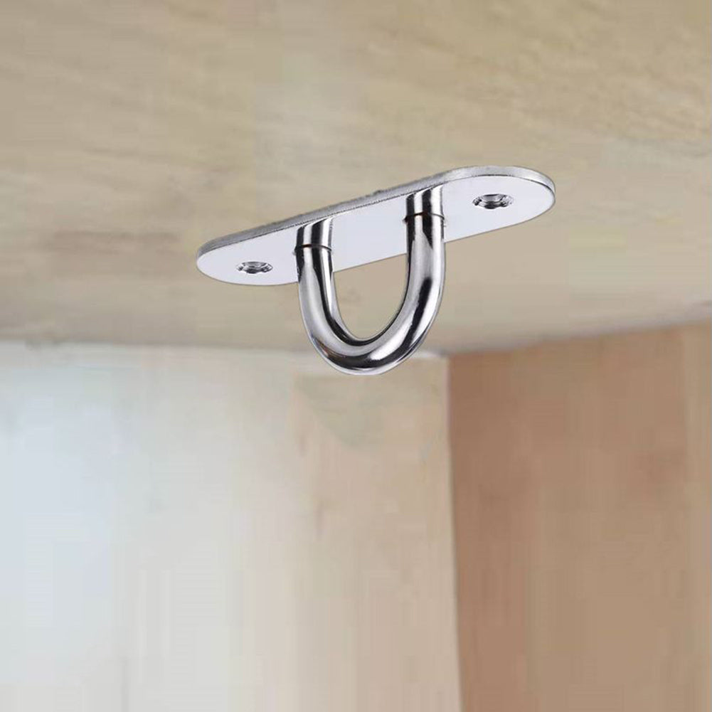 2pcs Stainless Steel Eye Plate Hooks for Ceiling Fan Mounting