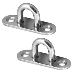 2pcs Stainless Steel Eye Plate Hooks for Ceiling Fan Mounting