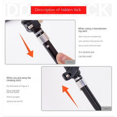 Retractable Folding Hiking Pole Portable Walking Stick