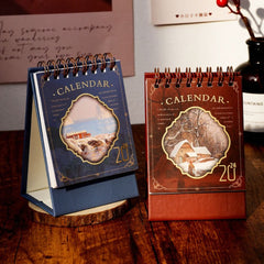 Standing Flip Calendar Mini Desk Calendar Ancient Schedule Planner