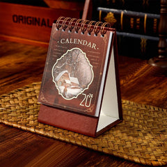 Standing Flip Calendar Mini Desk Calendar Ancient Schedule Planner