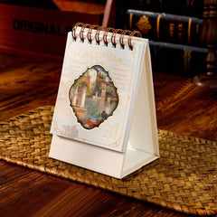 Standing Flip Calendar Mini Desk Calendar Ancient Schedule Planner