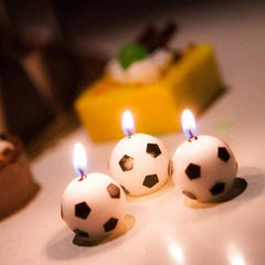 6pcs Football Candle Birthday Cake Candle Ornaments