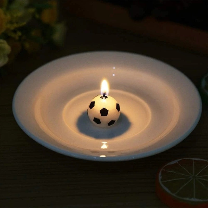 6pcs Football Candle Birthday Cake Candle Ornaments