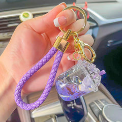 Cup Shaped Acrylic Keychain Cartoon Car Key Chain Gift
