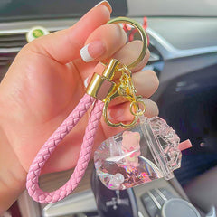 Cup Shaped Acrylic Keychain Cartoon Car Key Chain Gift