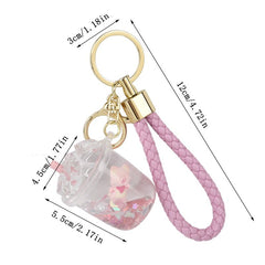 Cup Shaped Acrylic Keychain Cartoon Car Key Chain Gift