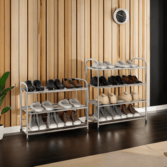 Stainless Steel Shoes Storage Rack 6 Tiers Shoes Rack Large Capacity Shoe Shelf