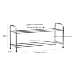 Stainless Steel Shoes Storage Rack 6 Tiers Shoes Rack Large Capacity Shoe Shelf