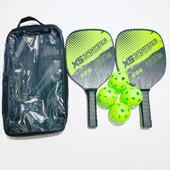 Pickleball Paddle Set with Storage Bag 2pcs Rackets 4 Balls Outdoor Sports