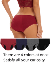 4pcs Menstrual Period Panties - Comfy & Breathable Anti Leak Underwear