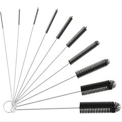 10pcs Stainless Steel Bottle Brushes - Ideal for Bottles & Straws