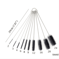 10pcs Stainless Steel Bottle Brushes - Ideal for Bottles & Straws