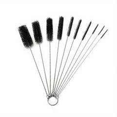 10pcs Stainless Steel Bottle Brushes - Ideal for Bottles & Straws