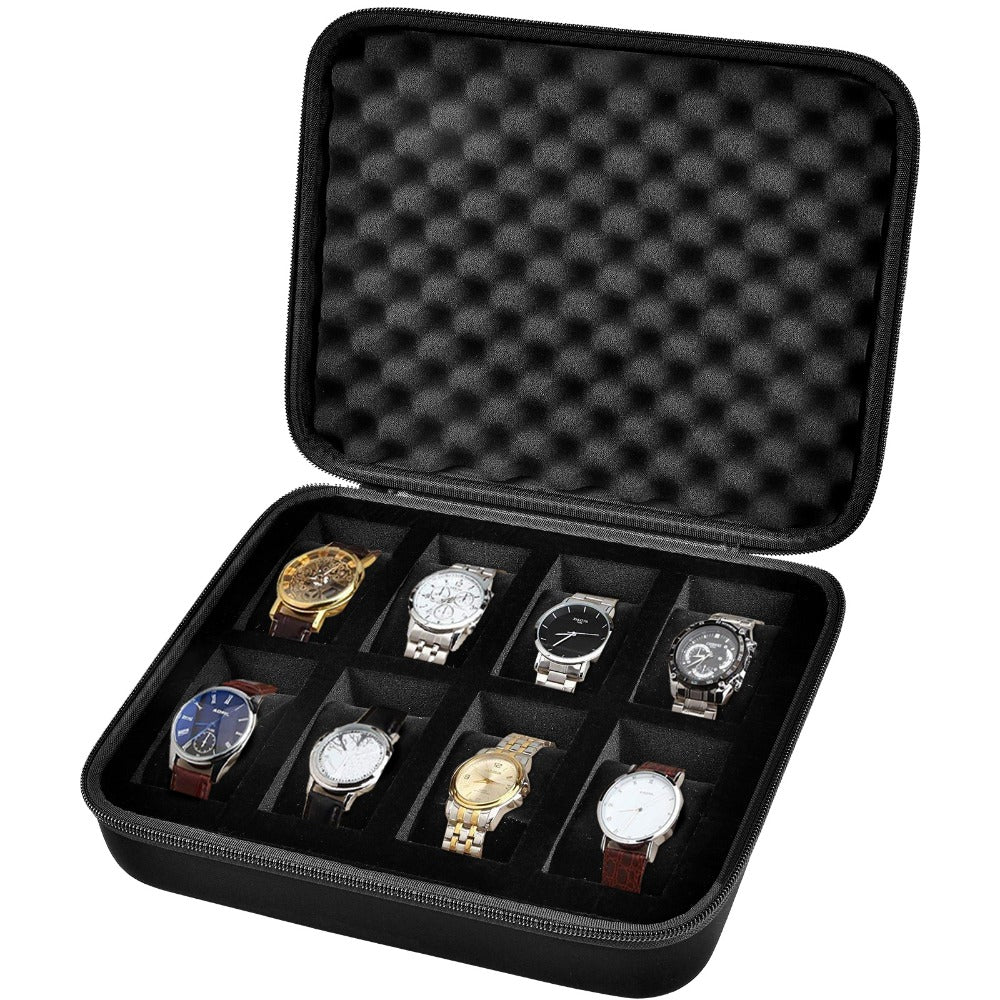 10 Slots Watch Box Organizer Men Watch Display Storage Case - Fits All Wristwatc