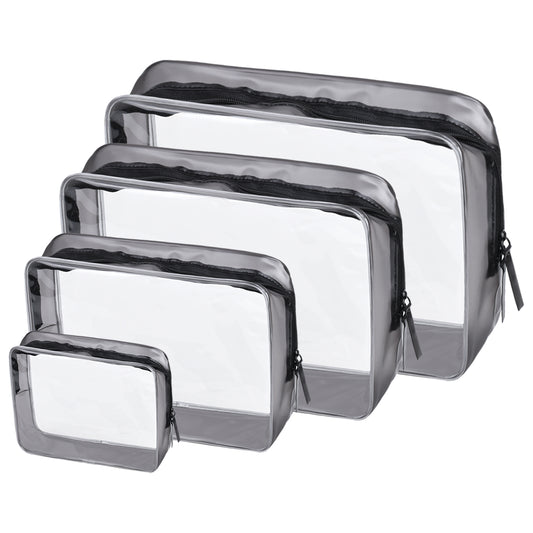 4 Pcs Clear Toiletry Bags Portable Waterproof Travel Pouch Makeup Bags