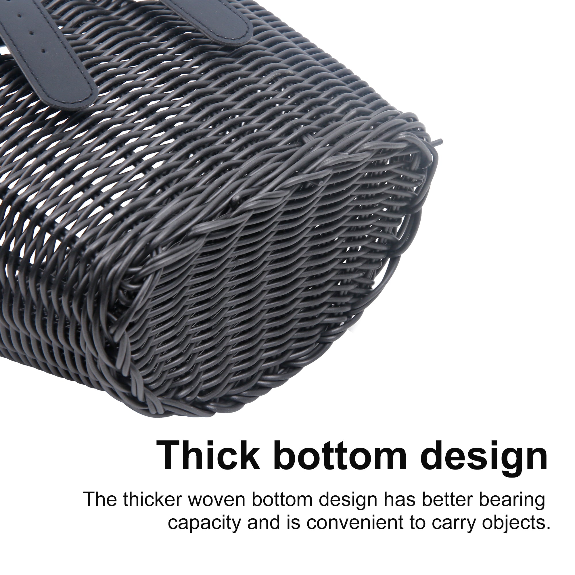 Bicycle Basket Front Handlebar Bike Basket Rattan Vintage Wicker