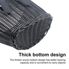 Bicycle Basket Front Handlebar Bike Basket Rattan Vintage Wicker