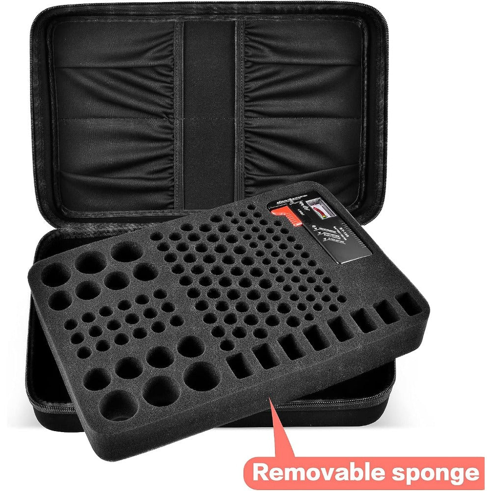 Battery Organizer Storage Box Holds 148 Batteries AA AAA C D 9V