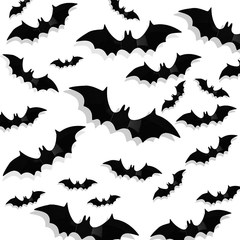 60pcs 3D PVC Bat Halloween Decor Scary Props for Wall Sticker Bar Room