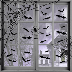 60pcs 3D PVC Bat Halloween Decor Scary Props for Wall Sticker Bar Room