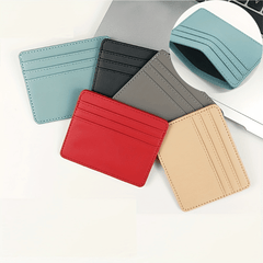RFID Blocking Slim Wallet Credit Card Holder Faux Leather Minimalist Case