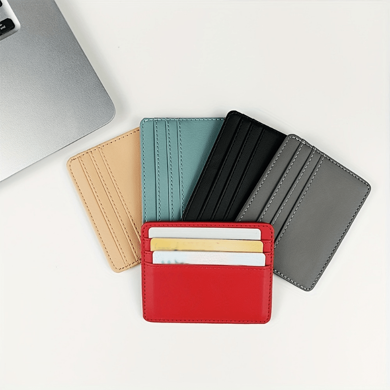RFID Blocking Slim Wallet Credit Card Holder Faux Leather Minimalist Case
