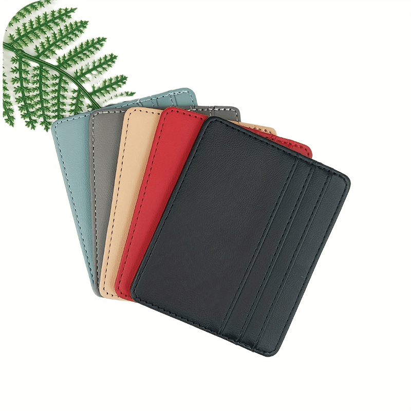 RFID Blocking Slim Wallet Credit Card Holder Faux Leather Minimalist Case