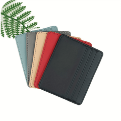 RFID Blocking Slim Wallet Credit Card Holder Faux Leather Minimalist Case