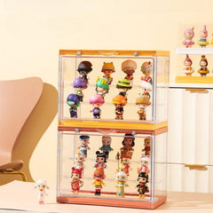 3 Stairs Acrylic Doll Display Case Transparent Storage Box
