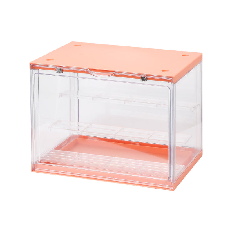 3 Stairs Acrylic Doll Display Case Transparent Storage Box